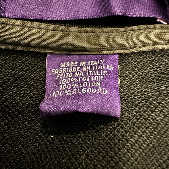 [SOLD] Ralph Lauren Purple Label Mens Medium Polo Shirt  Black - Made in Italy - Picture 6 of 6